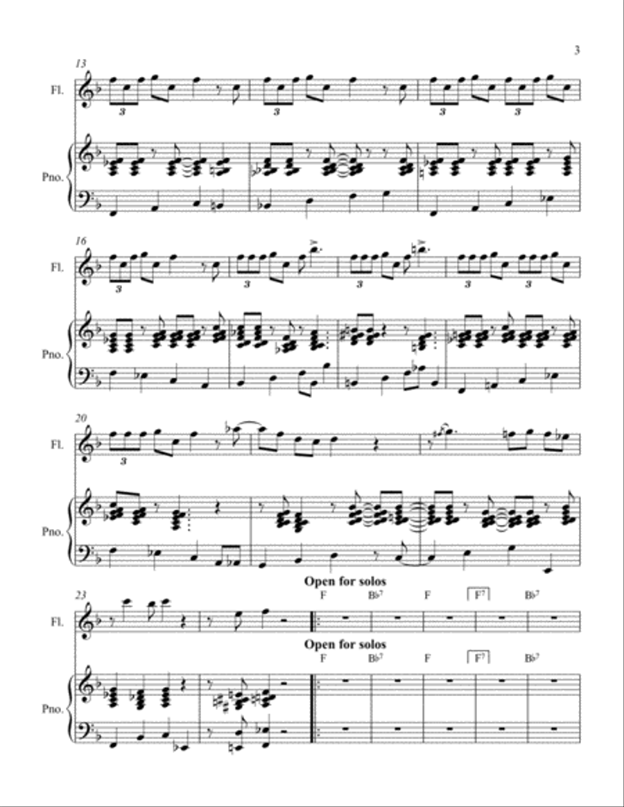 Now's The Time Flute Solo scores gallery preview page 3