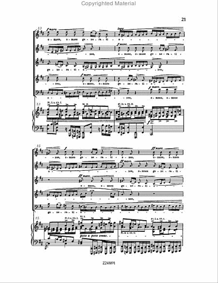 Magnificat in D major, BWV 243 Choir scores gallery preview page 21