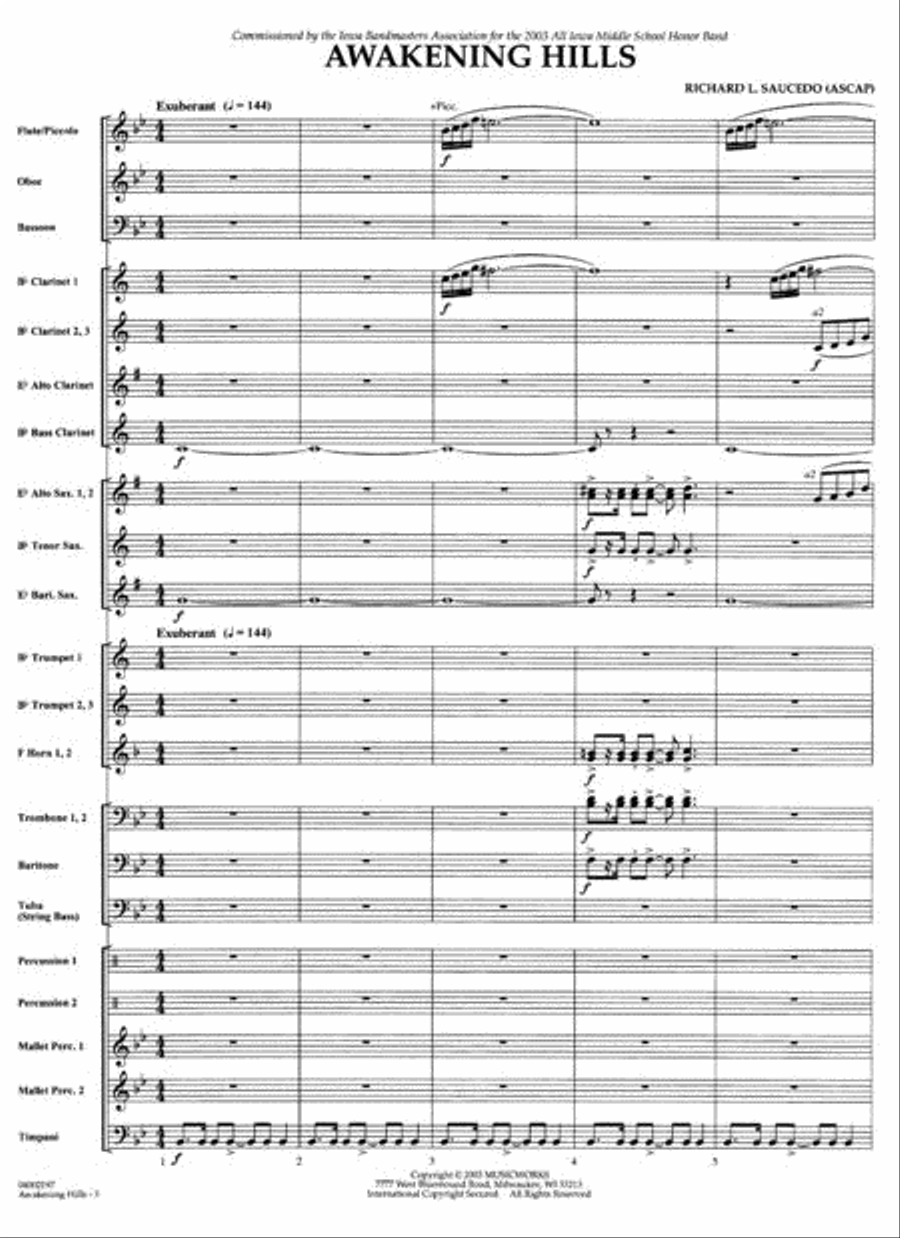 Awakening Hills Concert Band scores gallery preview page 2