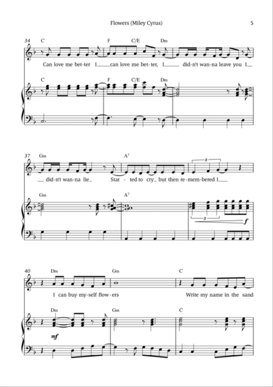 Flowers Flowers Voice scores gallery preview page 5