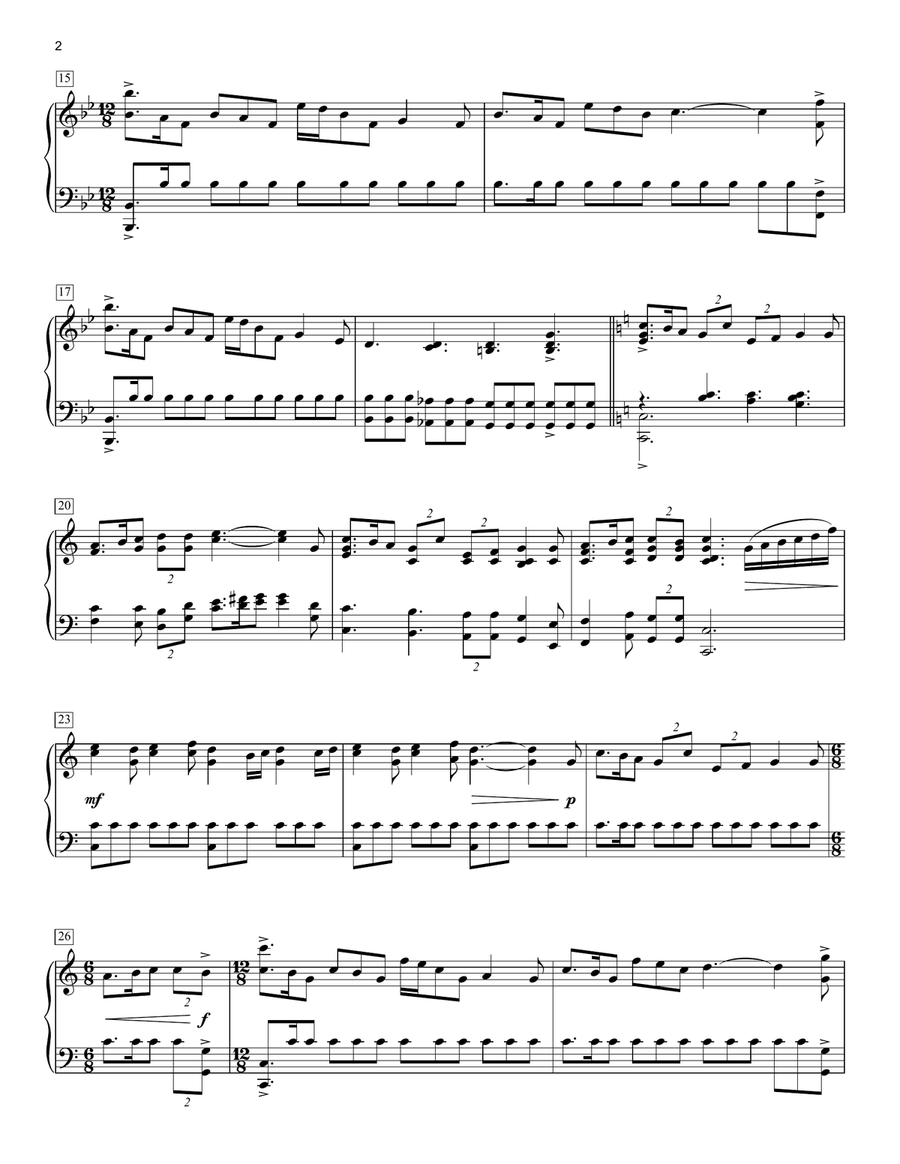 I Sing The Mighty Power Of God (arr. Phillip Keveren) Piano Solo scores gallery preview page 2