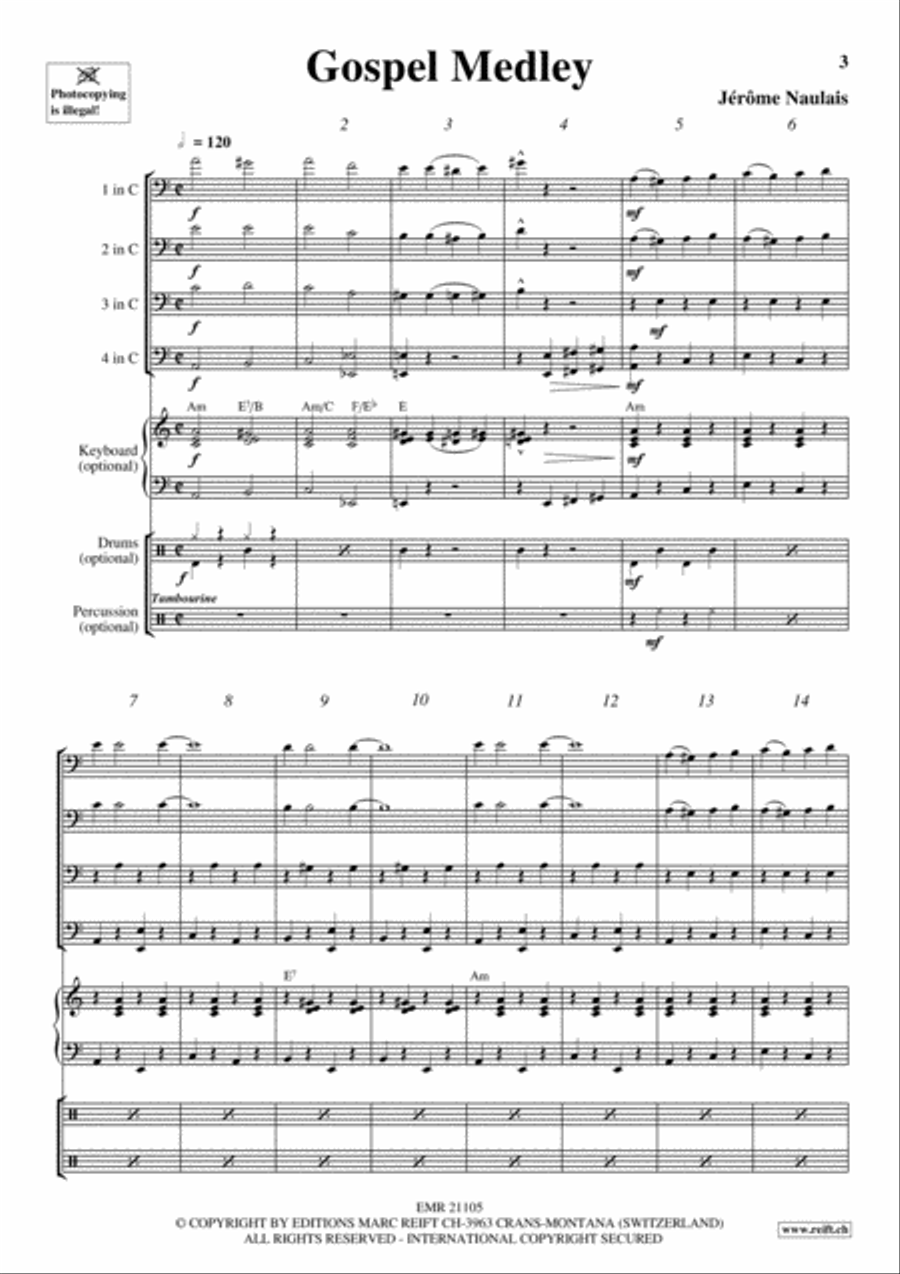 Gospel Medley Gospel Medley Cello scores gallery preview page 3