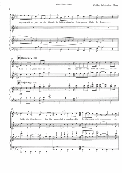 Wedding Celebration - Piano/Vocal Score