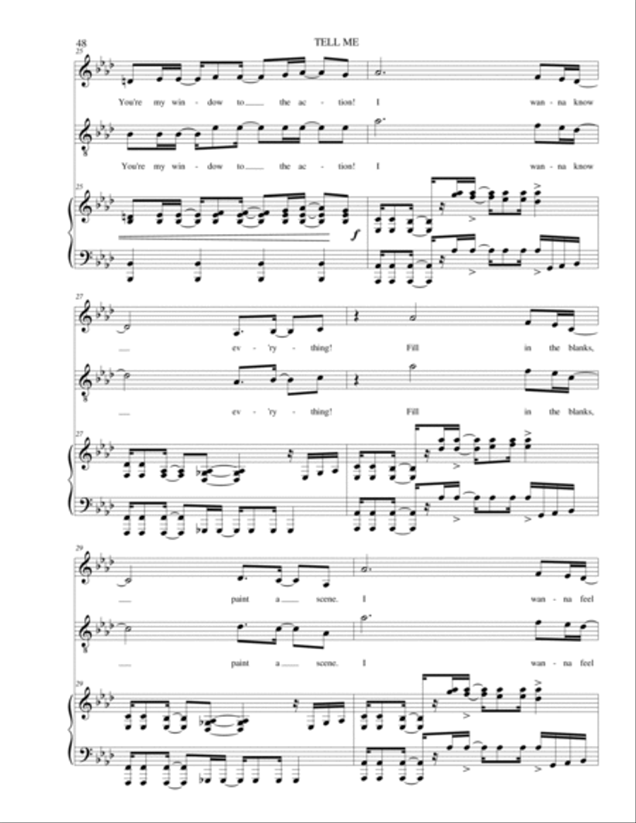 Tell Me Piano scores gallery preview page 4