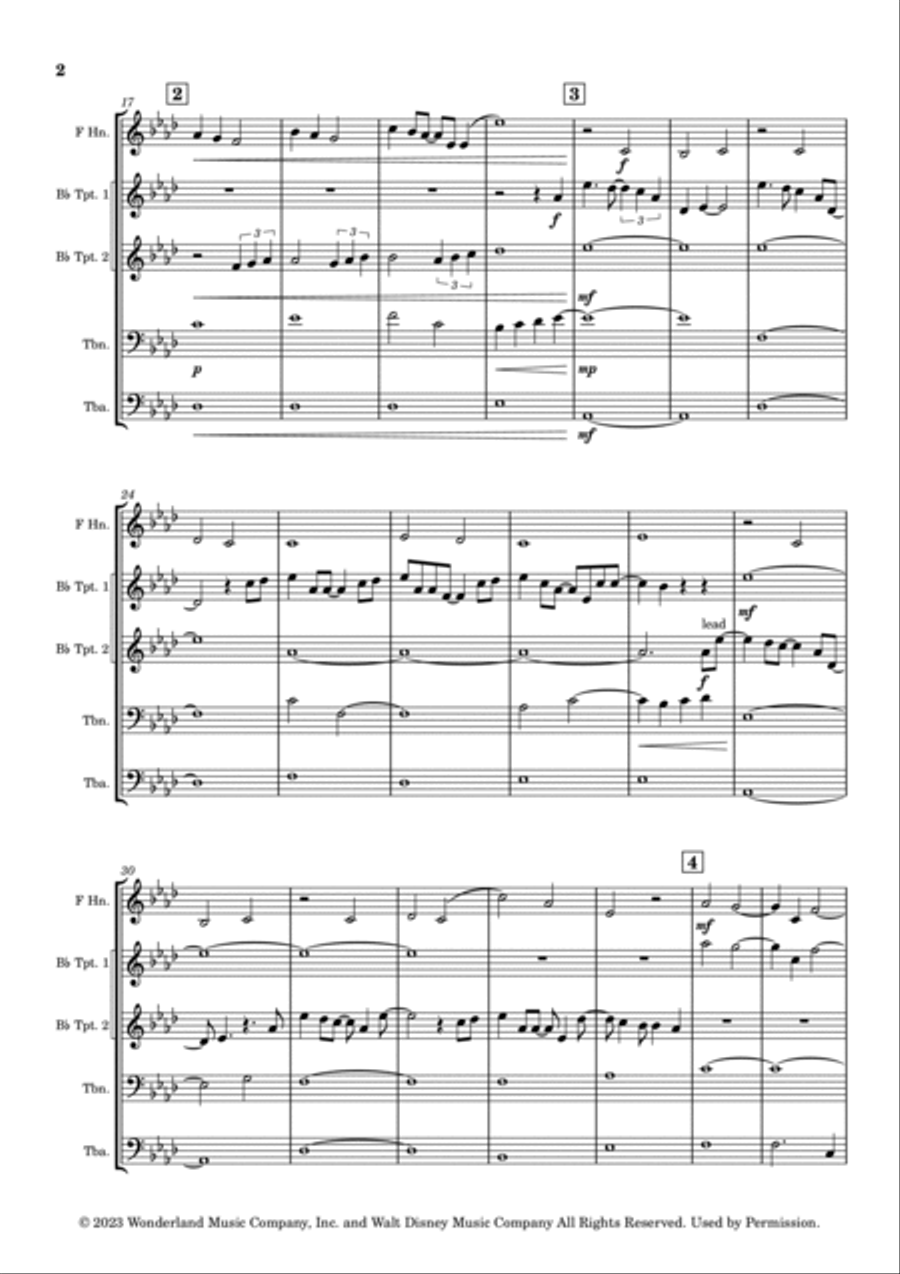 Wild Uncharted Waters Brass Quintet scores gallery preview page 2