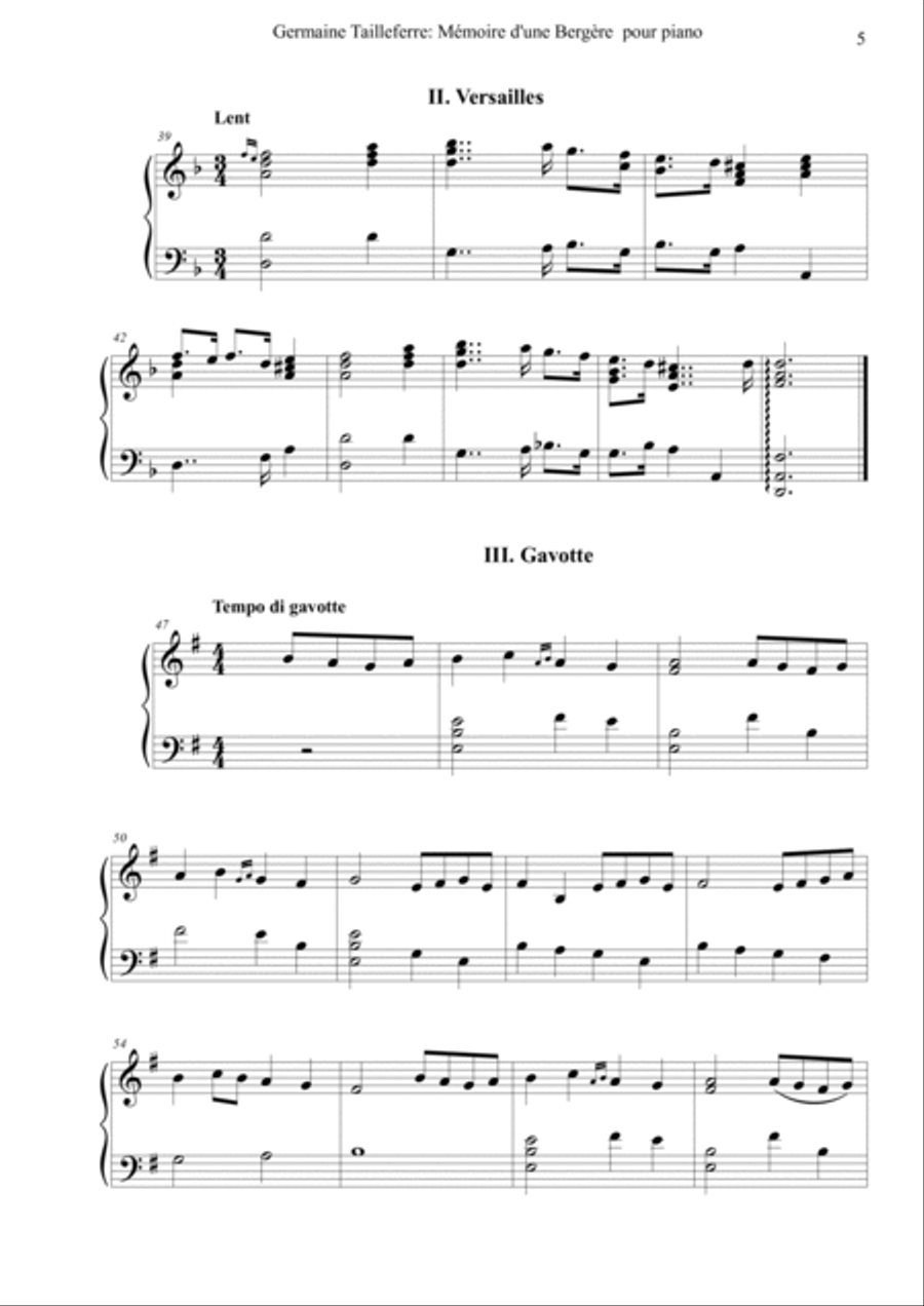 Mémoire d'une bergère (Autobiographie of an Armchair) Piano Solo scores gallery preview page 5