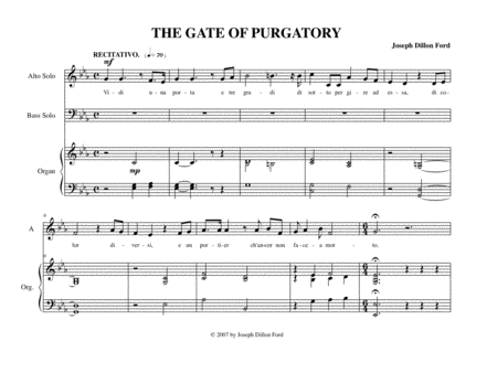 The Gate of Purgatory for alto, bass and organ image number null