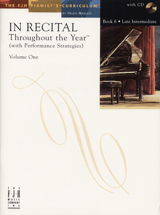 Book cover for In Recital! Throughout the Year (with Performance Strategies) Volume One, Book 6 (NFMC)