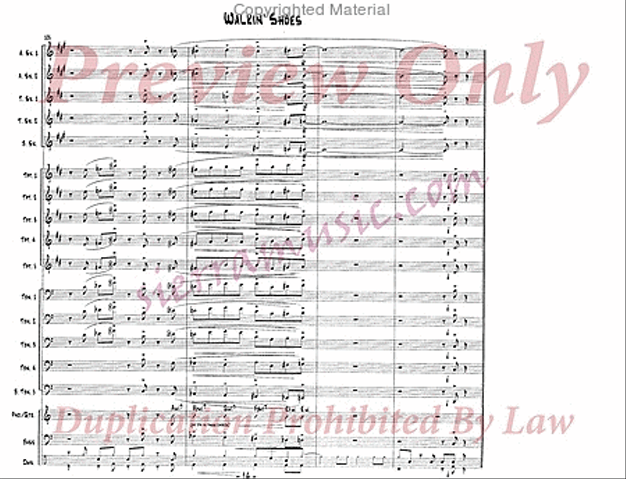 Walkin' Shoes Jazz Ensemble scores gallery preview page 15
