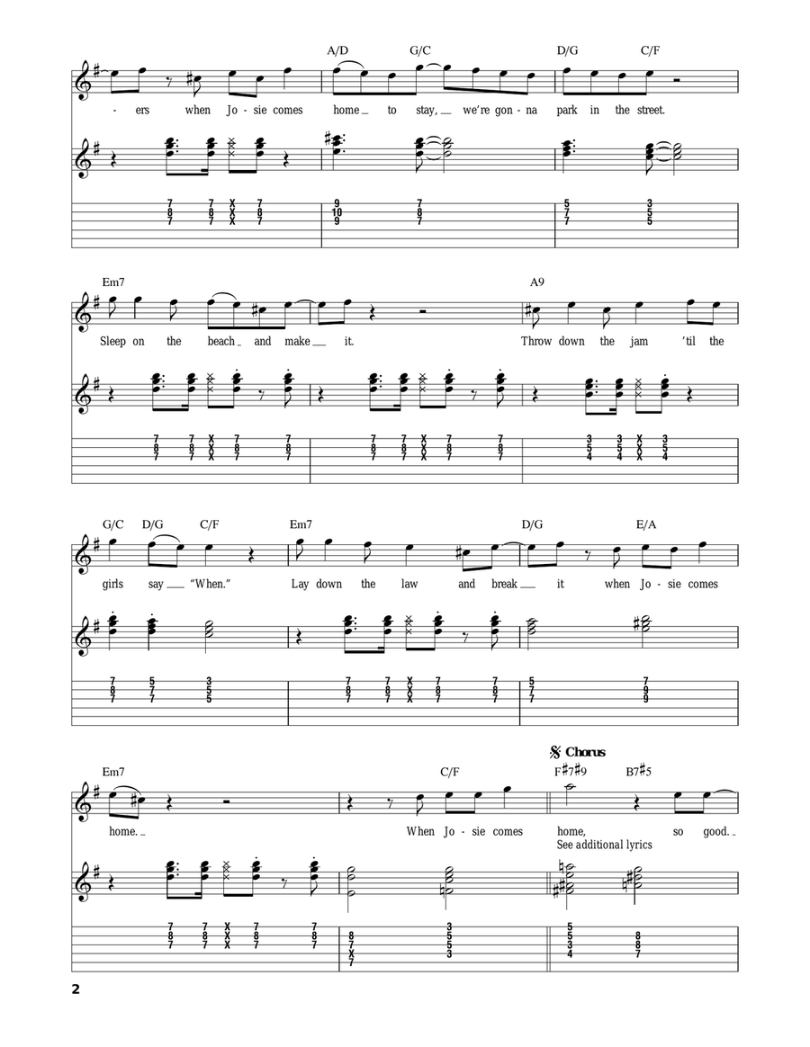 Josie Acoustic Guitar scores gallery preview page 2