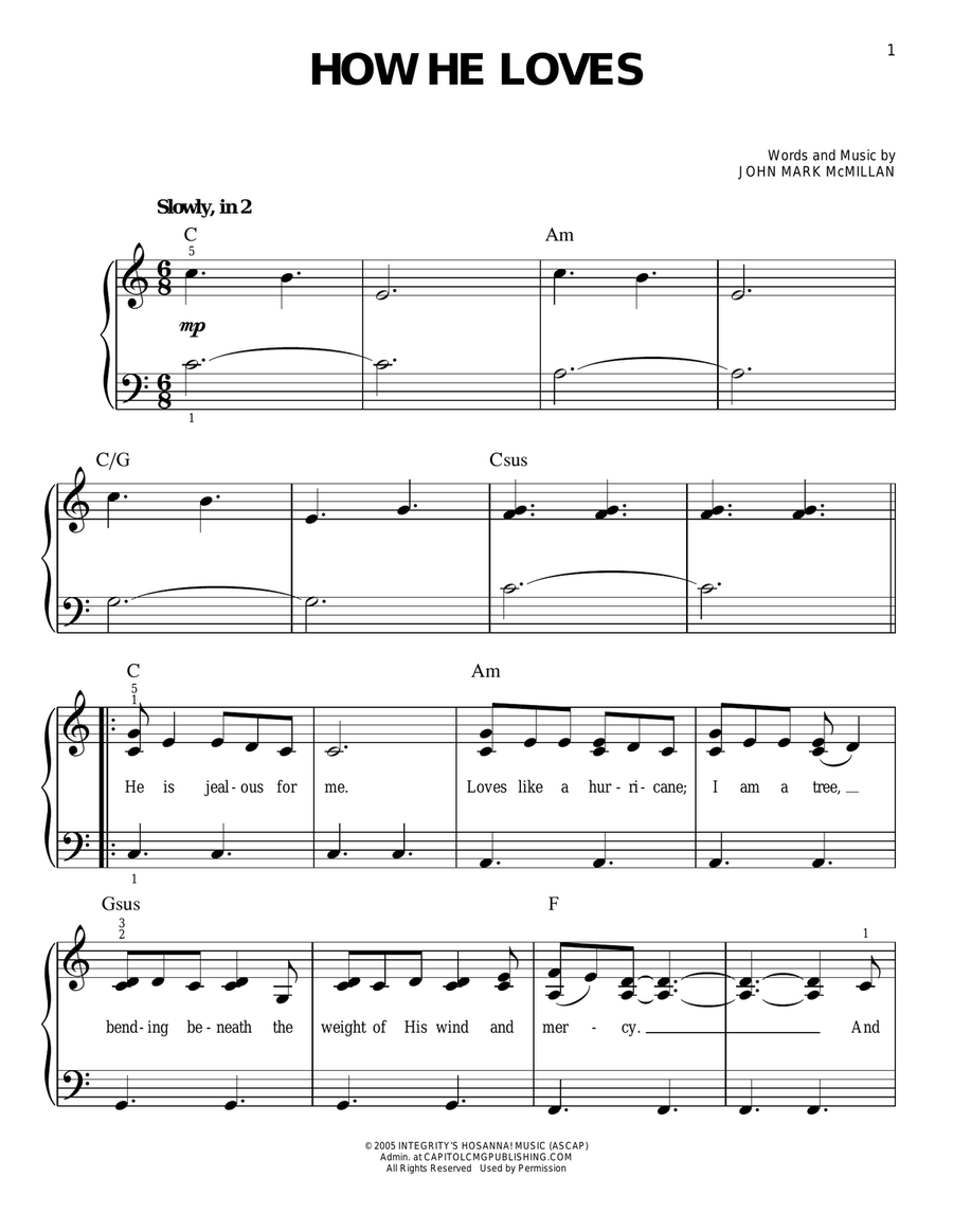 How He Loves Voice scores gallery preview page 1