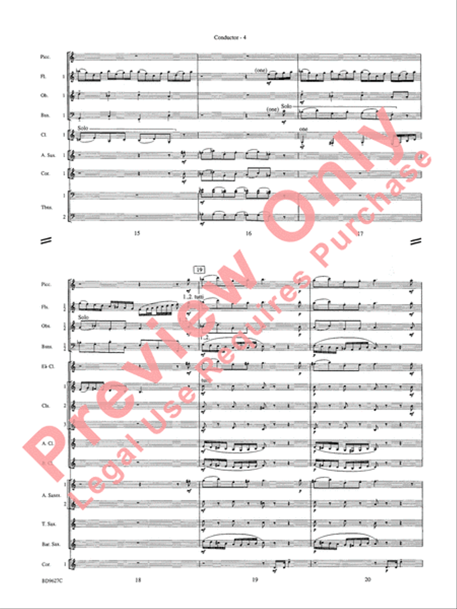 Variations on a Theme of Robert Schumann Concert Band scores gallery preview page 7