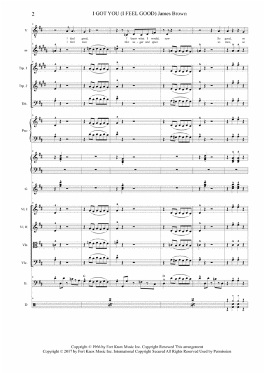 I Got You (i Feel Good) Jazz Ensemble scores gallery preview page 2