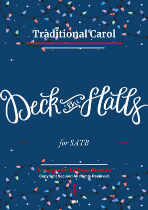 Deck The Halls - Choir SATB (Full Score)
