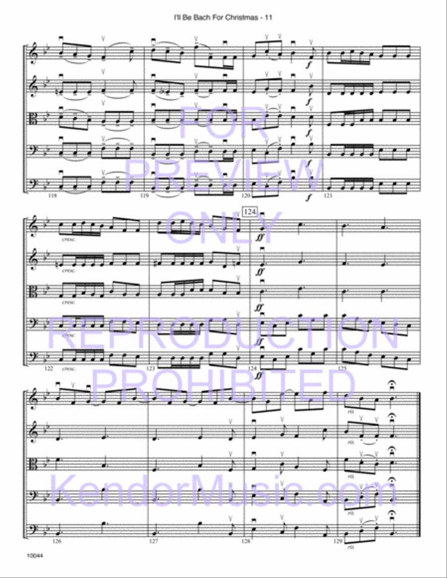 I'll Be Bach For Christmas String Orchestra scores gallery preview page 12