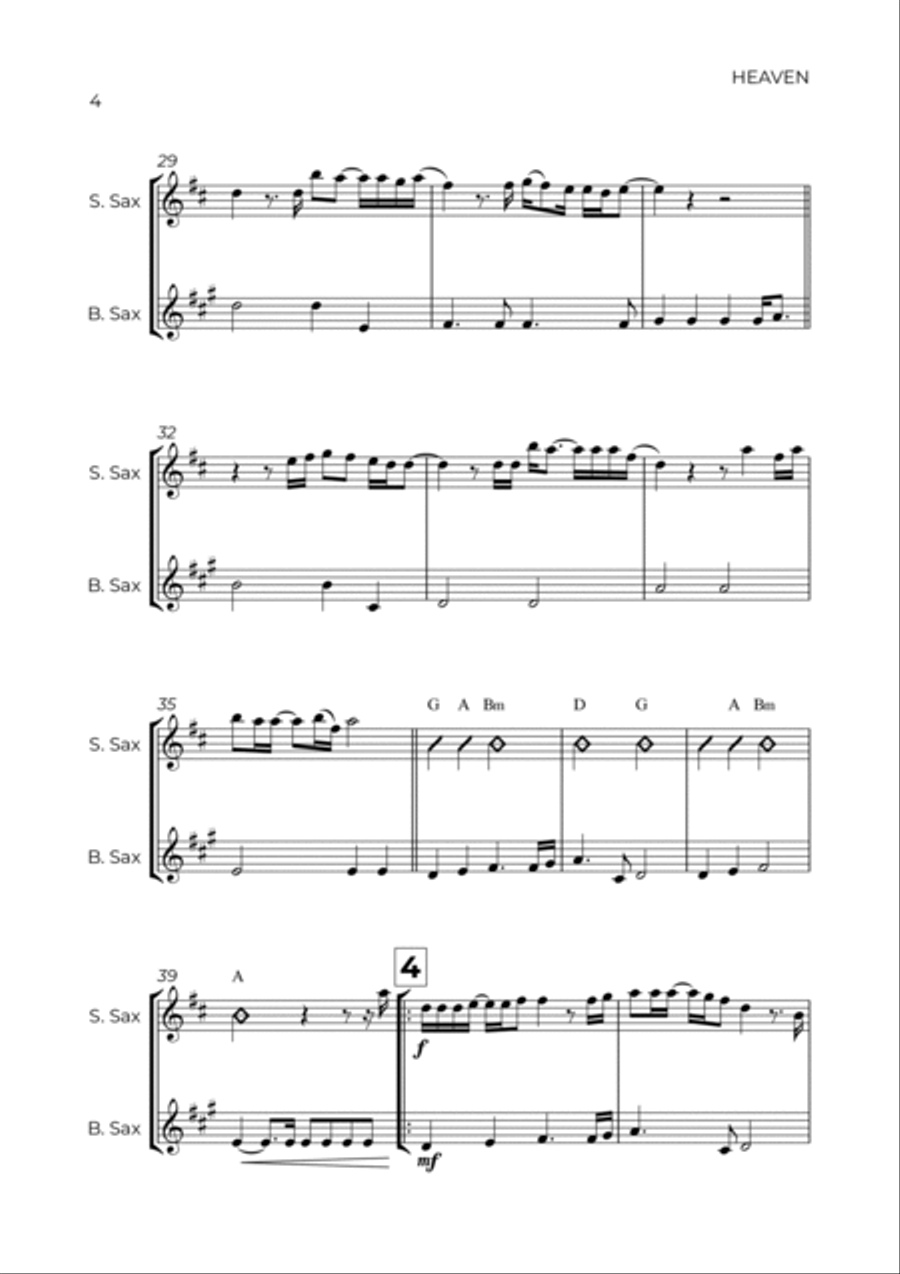 Heaven Soprano Saxophone scores gallery preview page 4