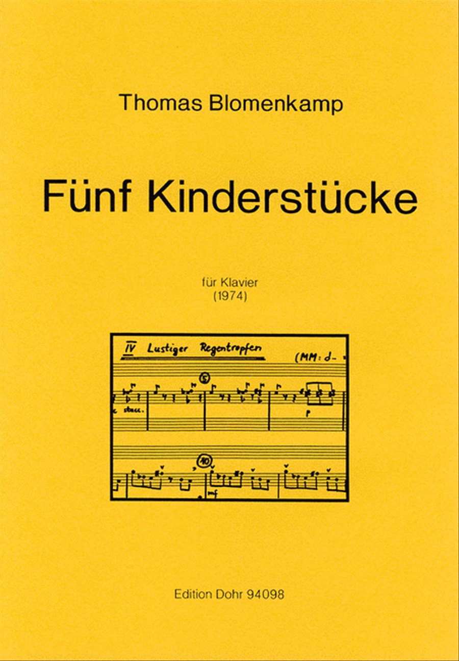 Fünf Kinderstücke für Klavier (1974) Piano Solo scores gallery preview page 1