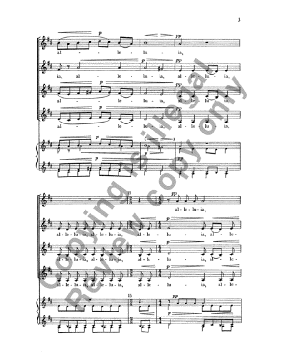 Alleluia SSAA scores gallery preview page 4