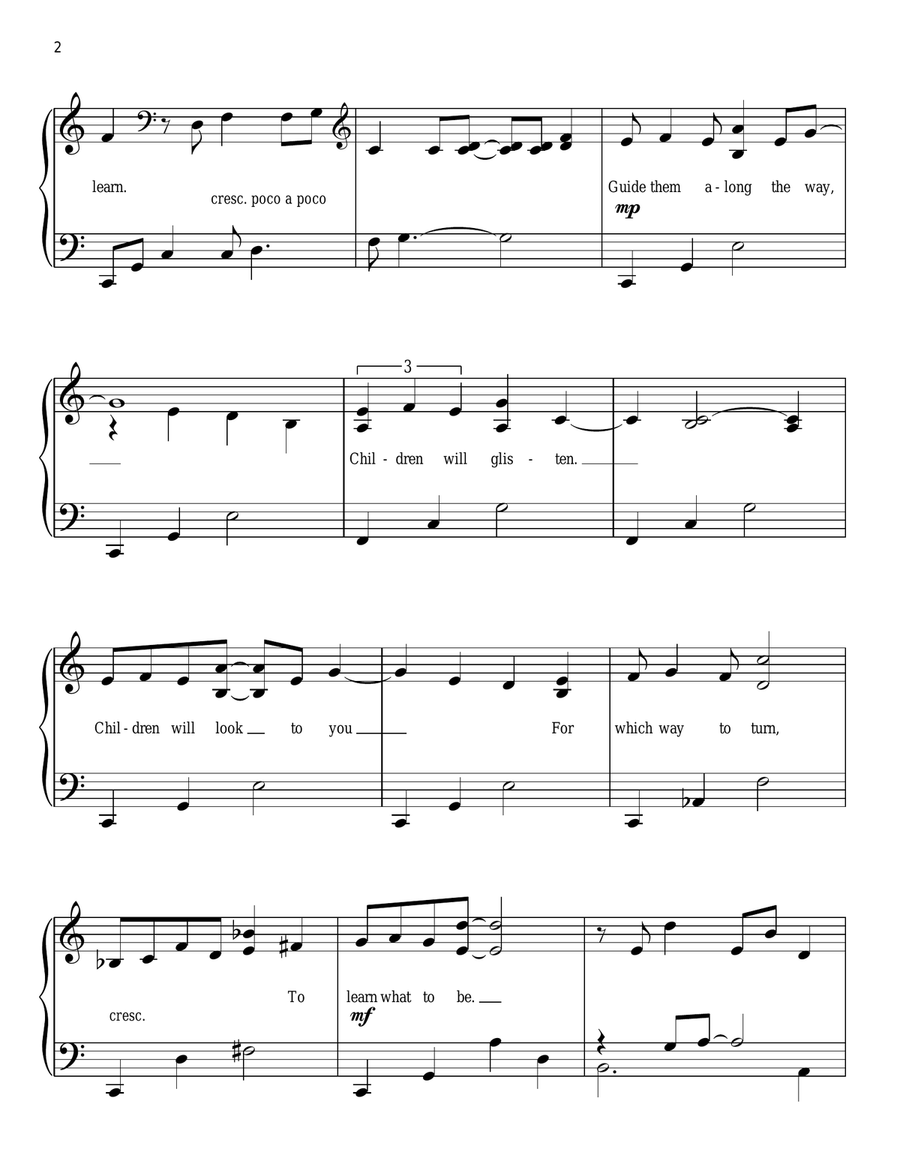 Children Will Listen (Film Version) (from Into The Woods) Easy Piano scores gallery preview page 2