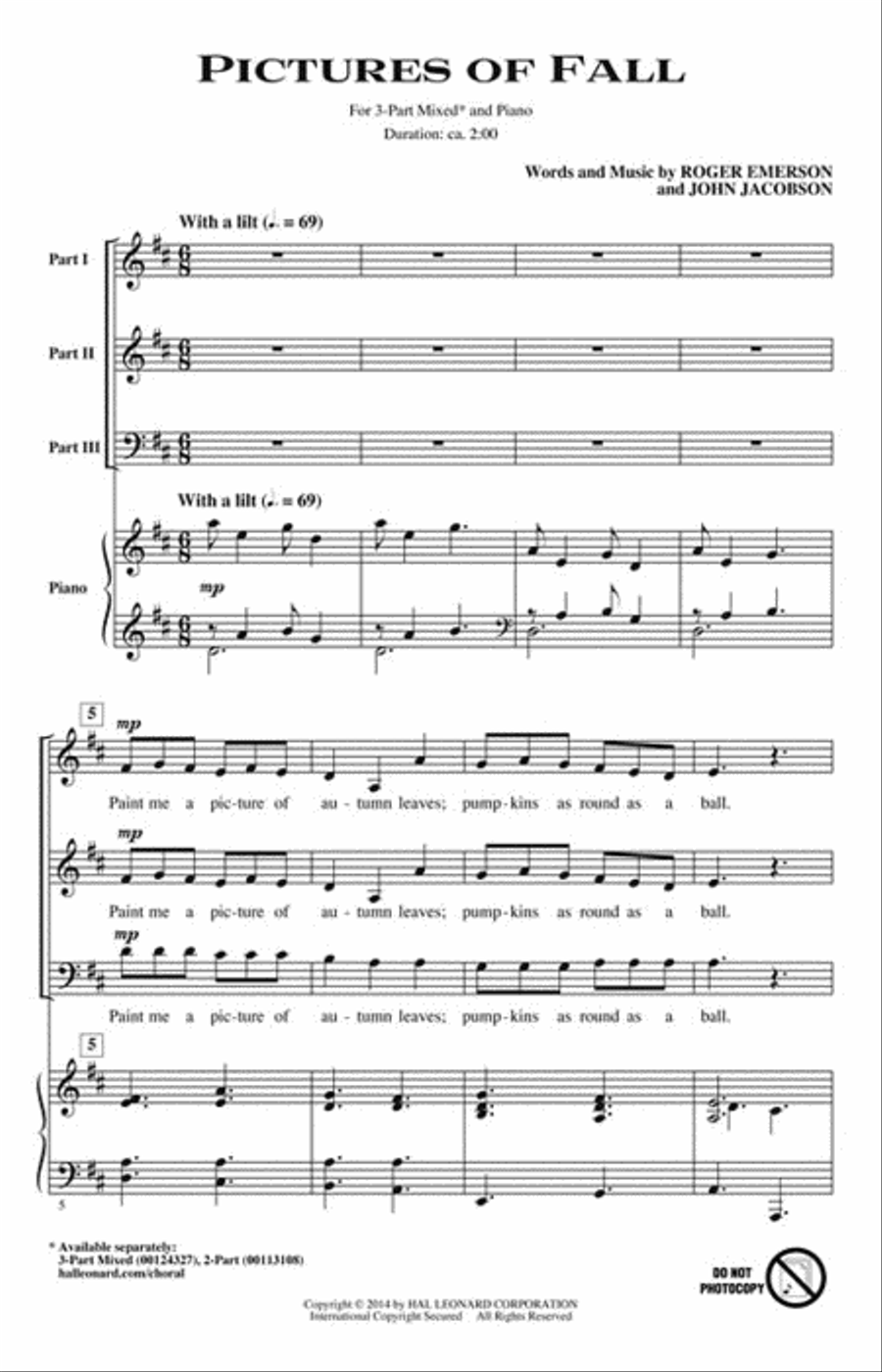 Pictures of Fall 3-Part scores gallery preview page 2