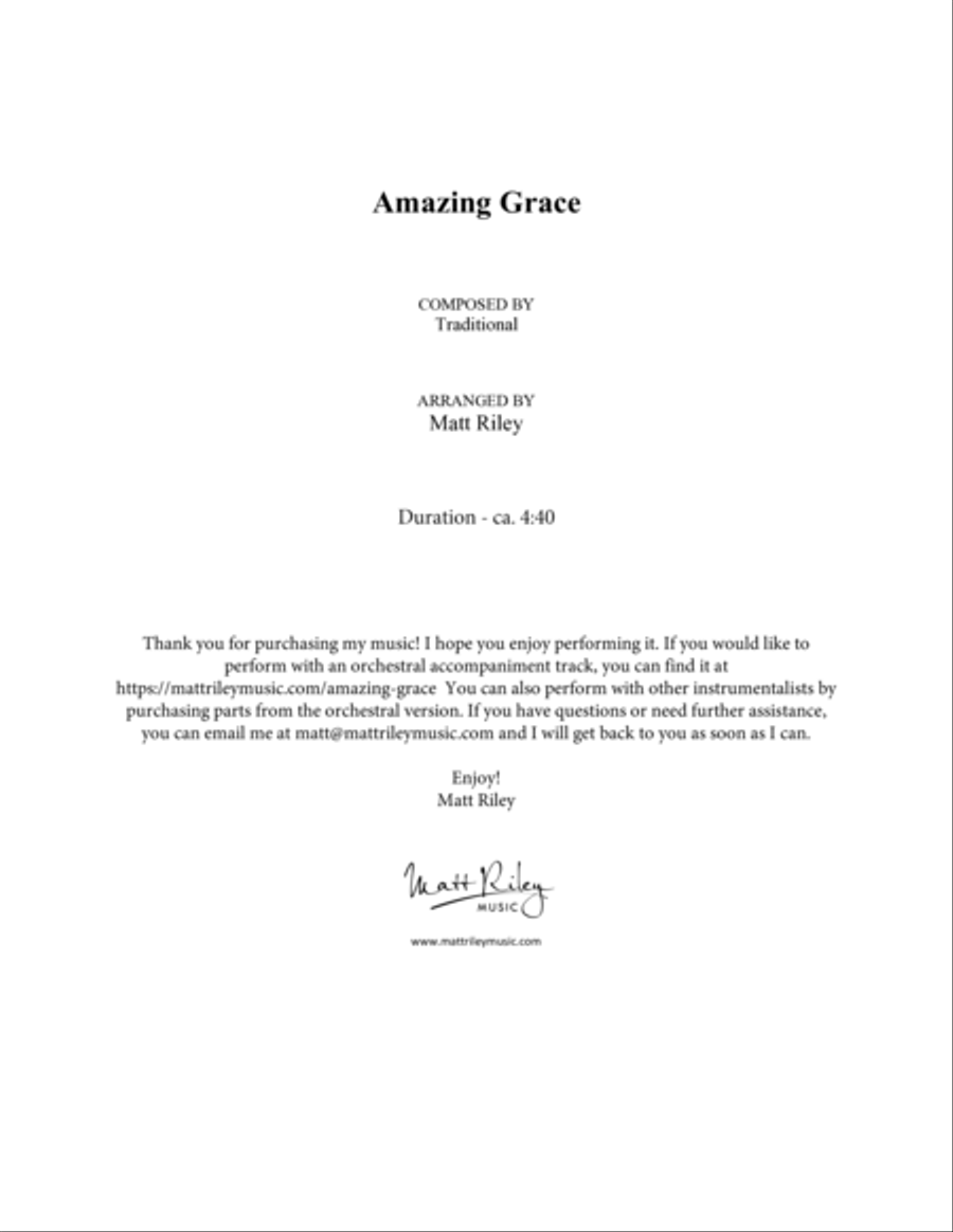 Amazing Grace - Violin and Piano Duet Violin Solo scores gallery preview page 2
