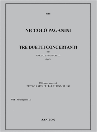 Book cover for Tre Duetti Concertanti, Op. 1