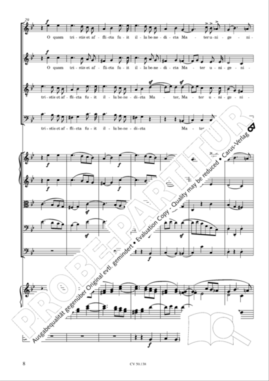 Stabat Mater in G minor 4-Part scores gallery preview page 9