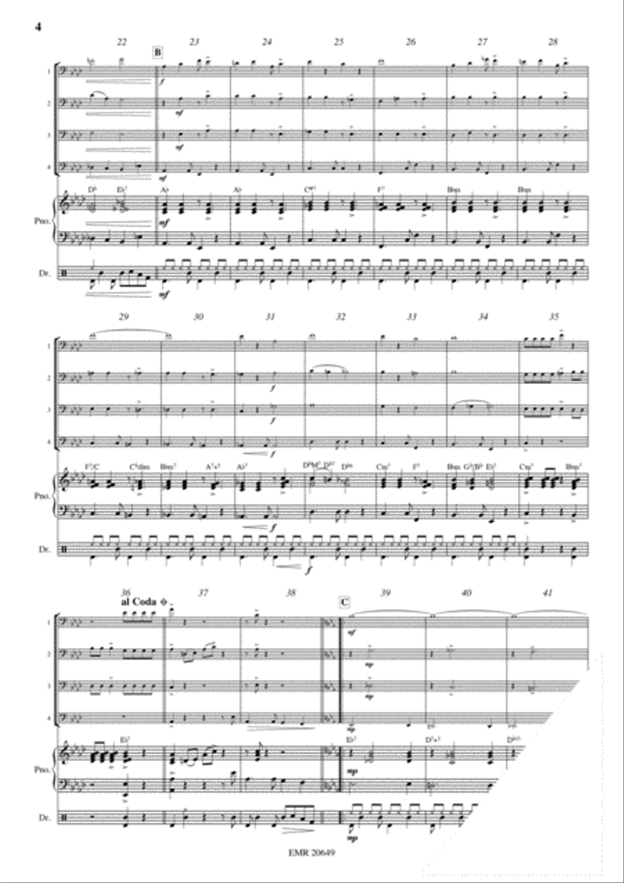 Latino Latino Trombone Quartet scores gallery preview page 4
