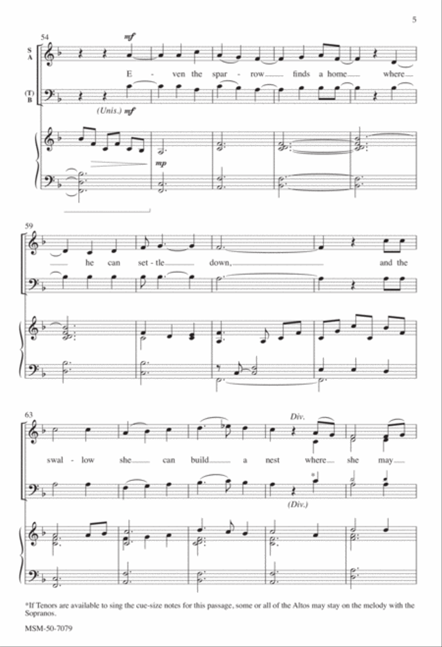 How Lovely Is Thy Dwelling Place 4-Part scores gallery preview page 5