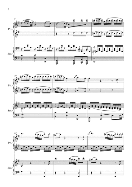 Mozart Sonata in D, K. 448 for 2 Pianos (2nd movement) Arranged for 1 piano-4 hands by Philip Kim
