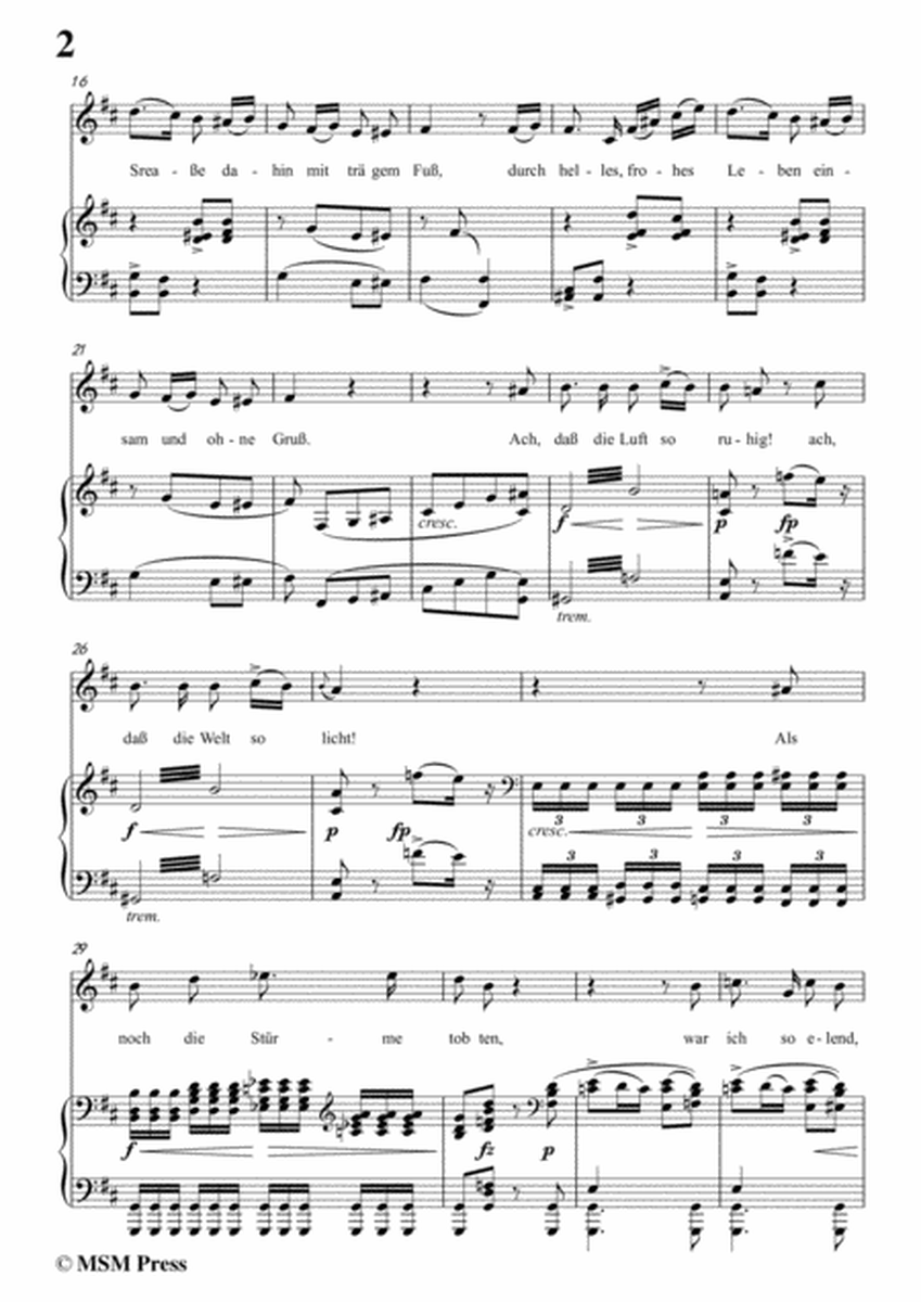 Schubert-Einsamkeit,from 'Winterreise',Op.89(D.911) No.12,in b minor,for Voice&Pno image number null