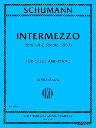Book cover for Intermezzo From F-A-E Sonata (1853)