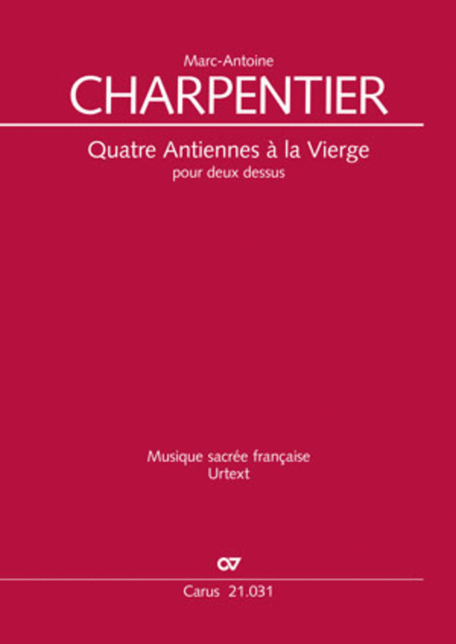 Quatre Antiennes a la Vierge pour deux dessus Soprano Voice scores gallery preview page 1
