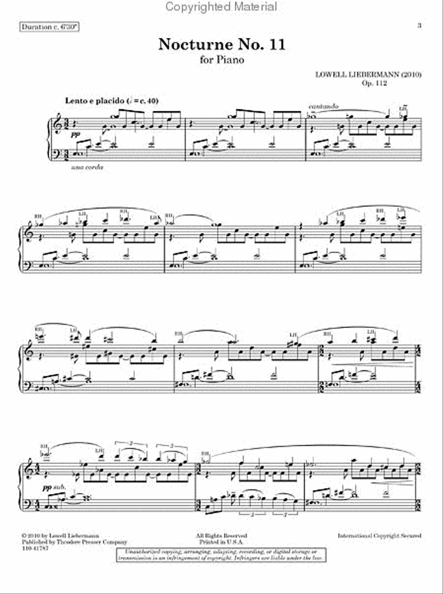 Nocturne No. 11 Chamber Music scores gallery preview page 2
