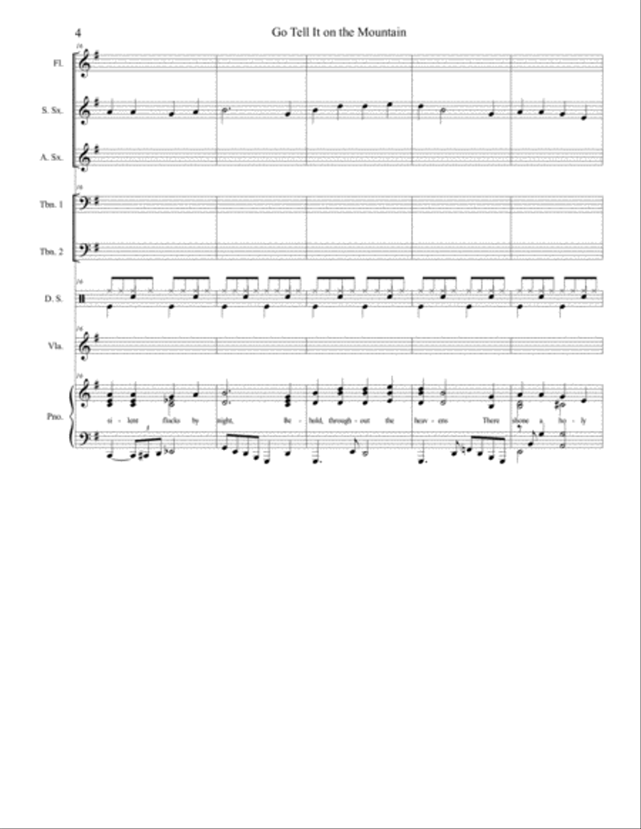 Go Tell It on the Mountain Congregational Hymn Setting SA scores gallery preview page 5