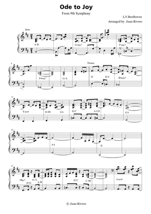L. V. Beethoven - Ode to Joy - Advanced intermediate piano jazz version