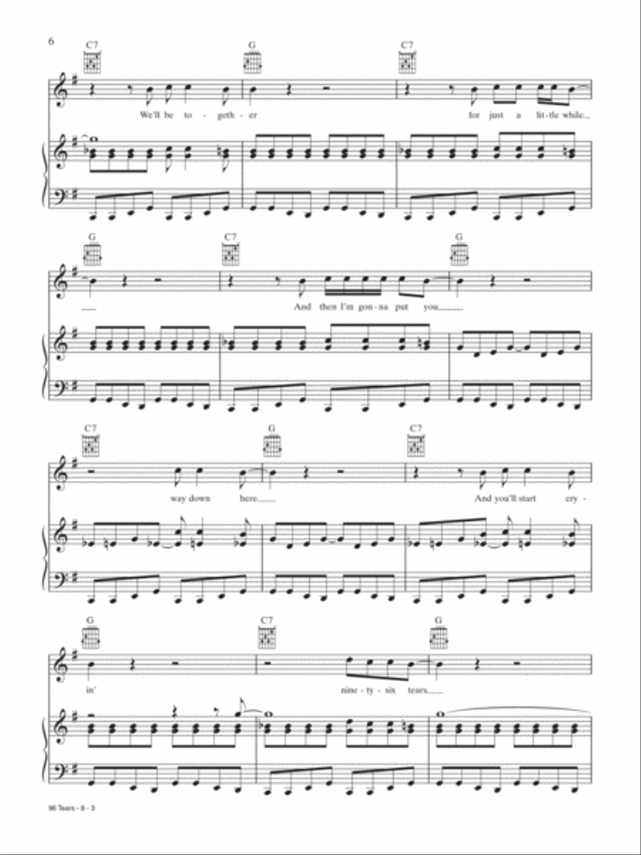 96 Tears Piano, Vocal, Guitar scores gallery preview page 3