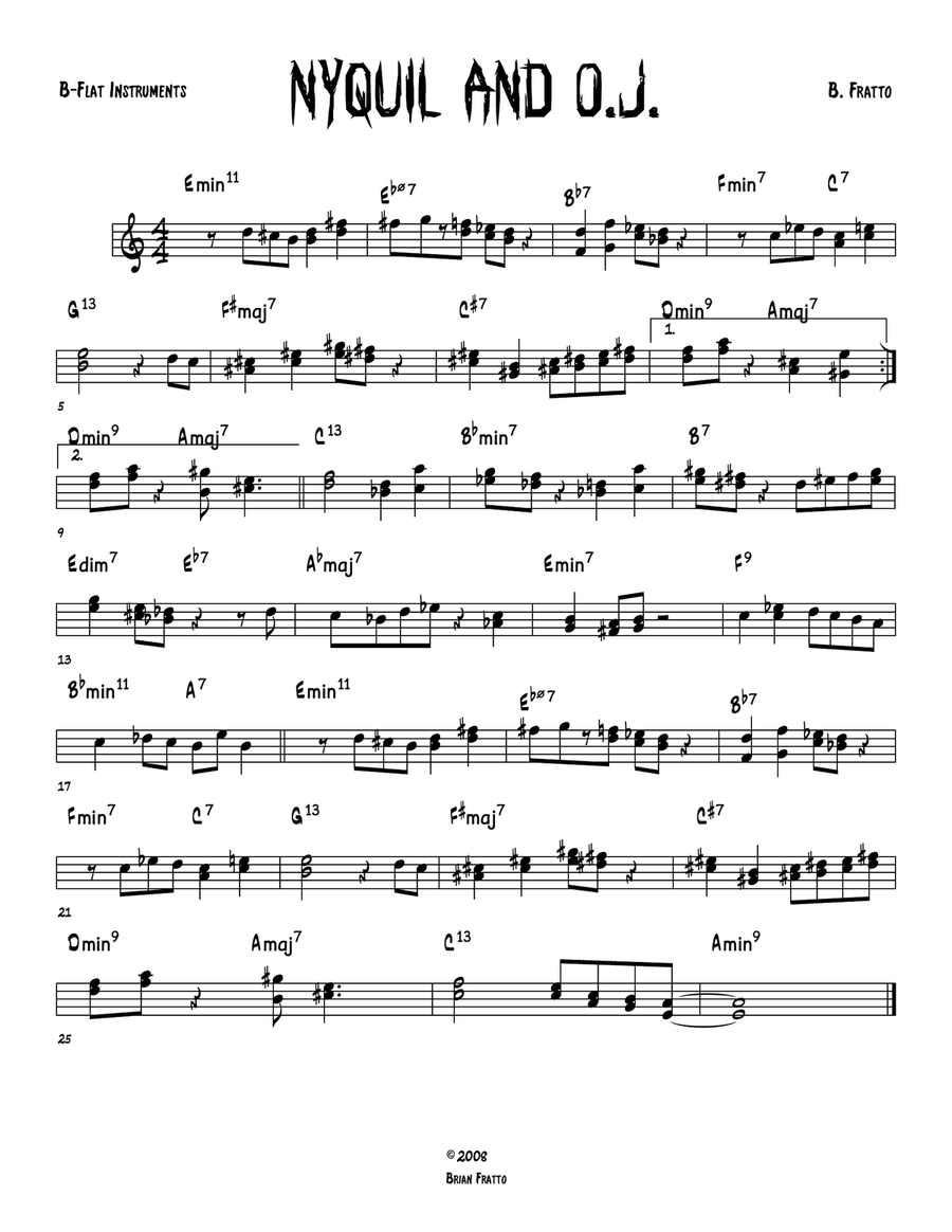 NyQuil and O.J. Piano scores gallery preview page 4