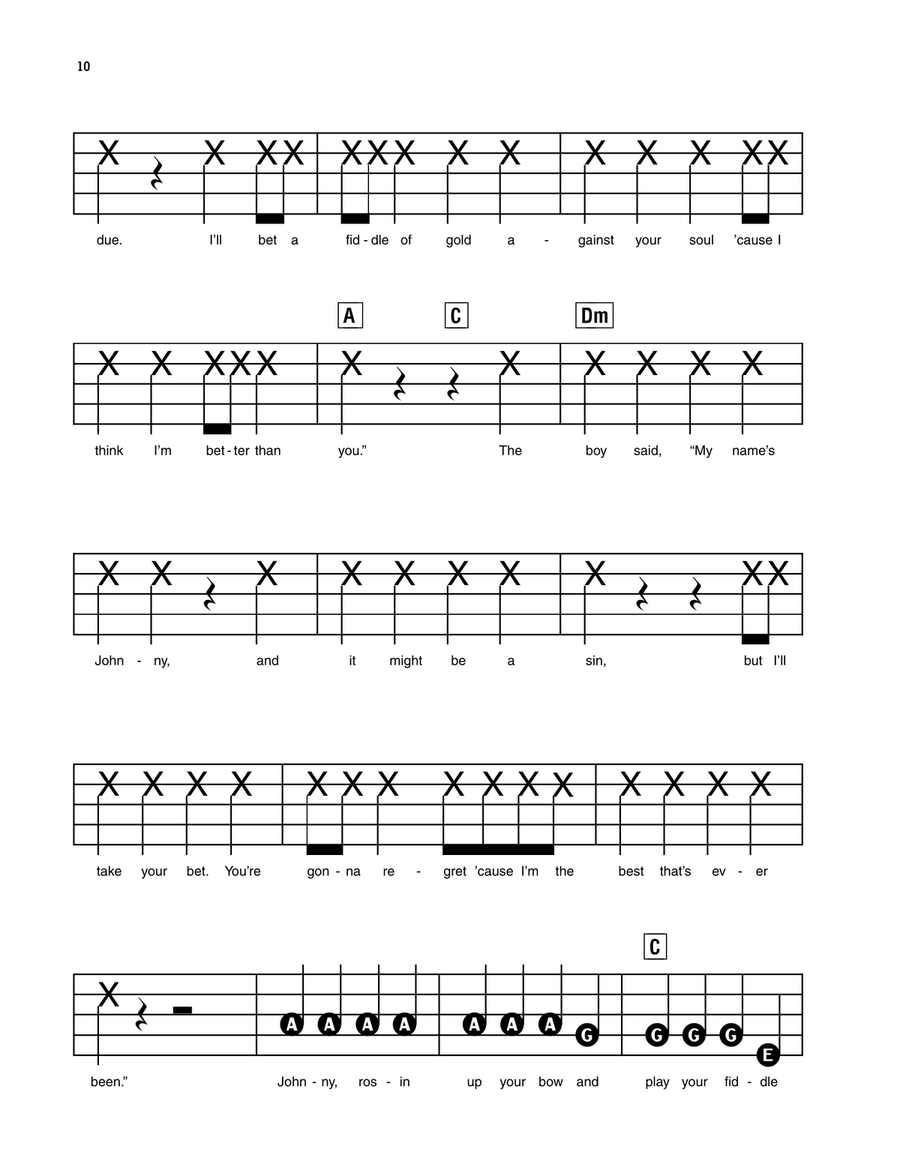 The Devil Went Down To Georgia Electronic Keyboard scores gallery preview page 3