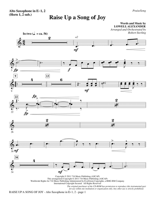 Raise Up A Song Of Joy - Alto Sax 1-2 (sub. Horn 1-2)