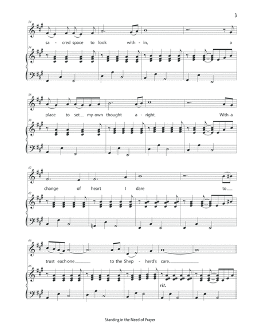 Standing in the Need of Prayer (Medium Voice) Medium Voice scores gallery preview page 4