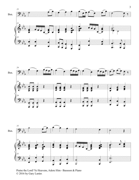 3 Hymns of Praise & Encouragement (Duets for Bassoon and Piano) image number null