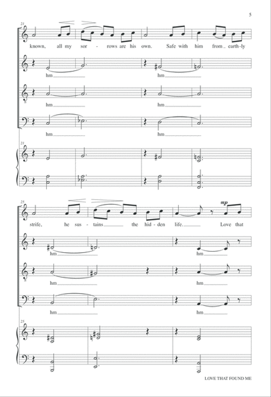 Love That Found Me 4-Part scores gallery preview page 6
