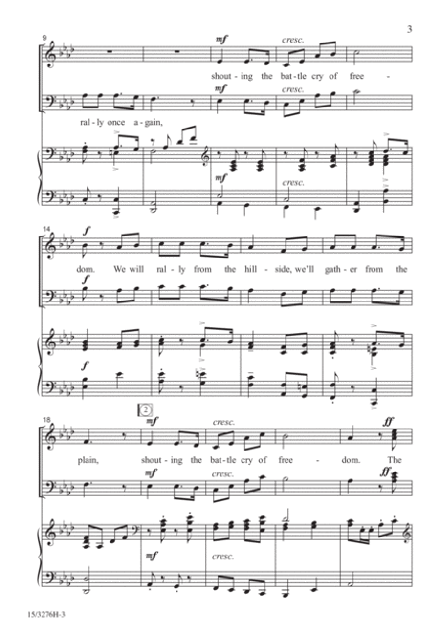 Battle Cry of Freedom Battle Cry of Freedom 4-Part scores gallery preview page 3