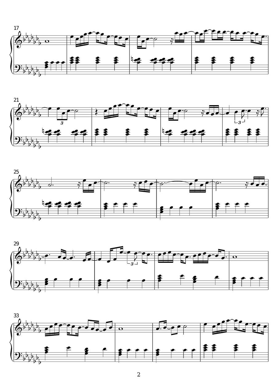 Earth Piano Solo scores gallery preview page 2