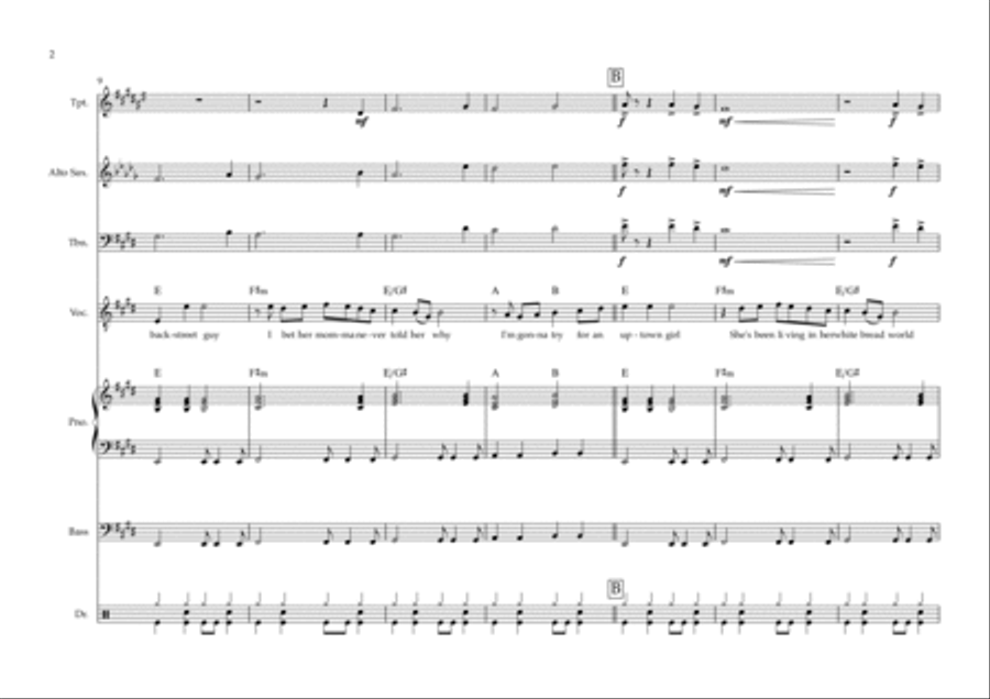 Uptown Girl Uptown Girl Alto Saxophone scores gallery preview page 2