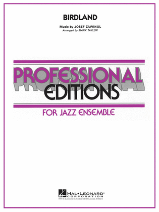 Book cover for Birdland - Jazz Ensemble