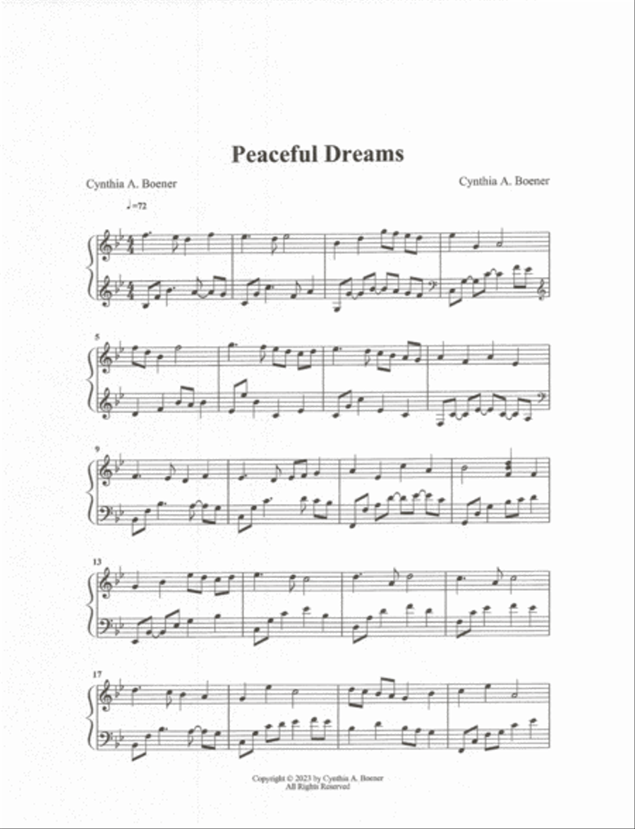 Peaceful Dreams Peaceful Dreams Celtic Harp scores gallery preview page 2
