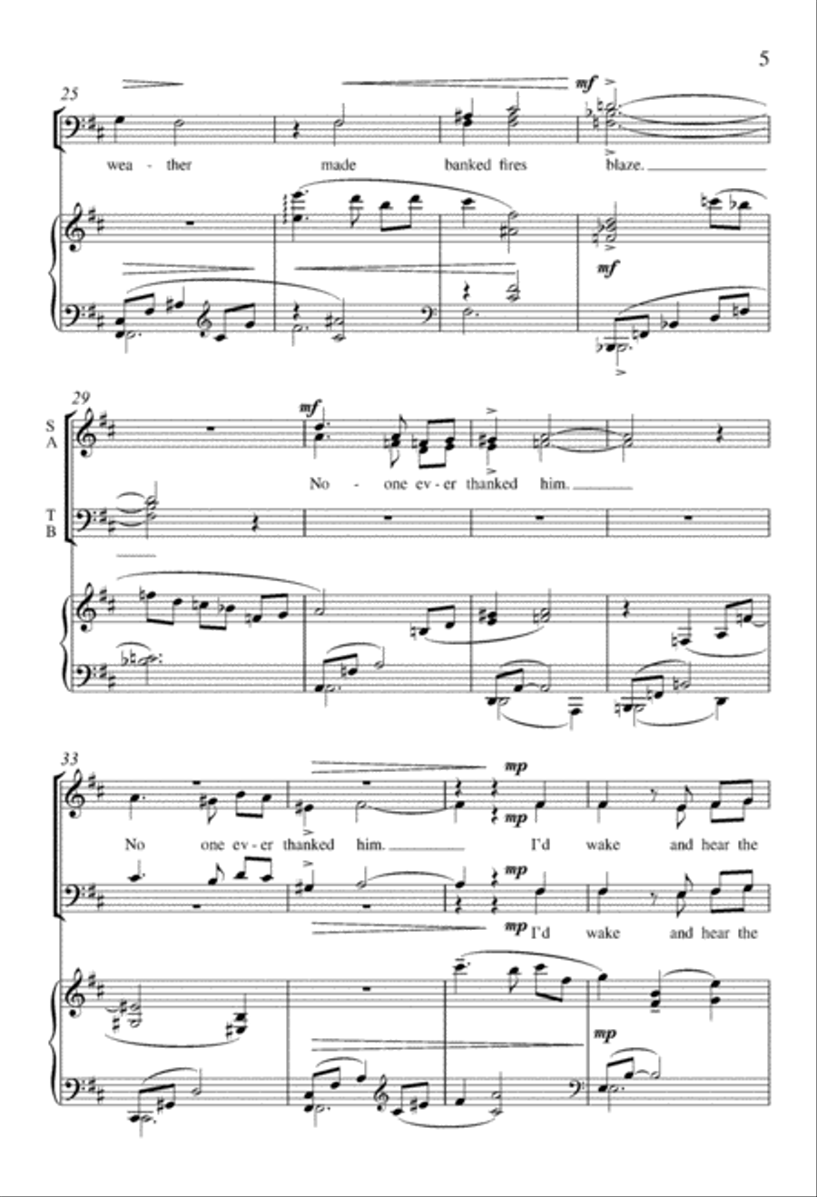 Those Winter Sundays Those Winter Sundays 4-Part scores gallery preview page 5