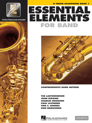 Book cover for Essential Elements for Band – Bb Tenor Saxophone Book 1 with EEi